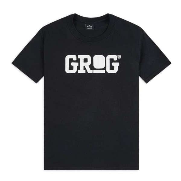 Grog T-Shirt Classic Logo - Black White