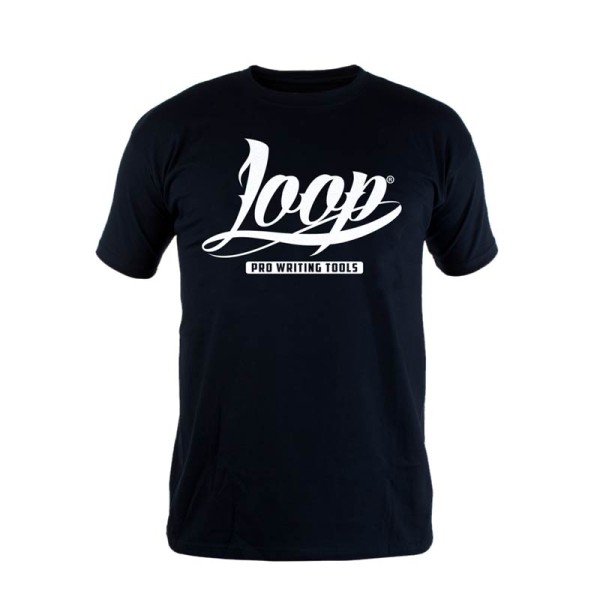 Loopcolors T-Shirt Logo White - Black