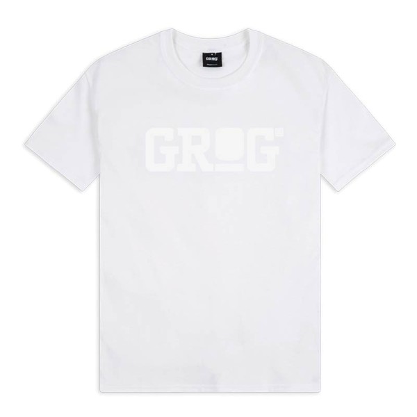 Grog T-Shirt Classic Logo - White