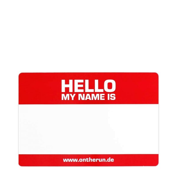 OTR Magnet - Hello my name is - XL, Red