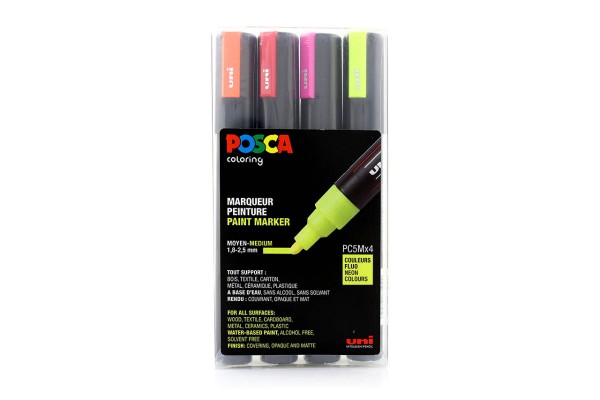 Posca Marker Set PC-5Mx4 Neon Colours