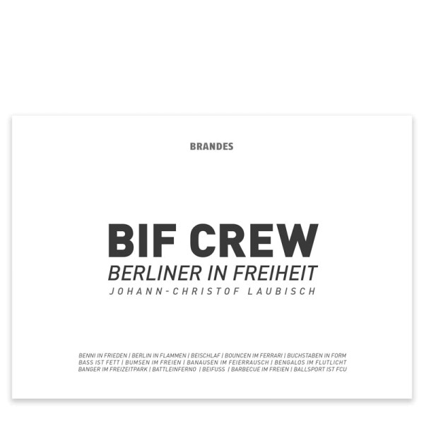 BIF Crew Buch - Berliner in Freiheit