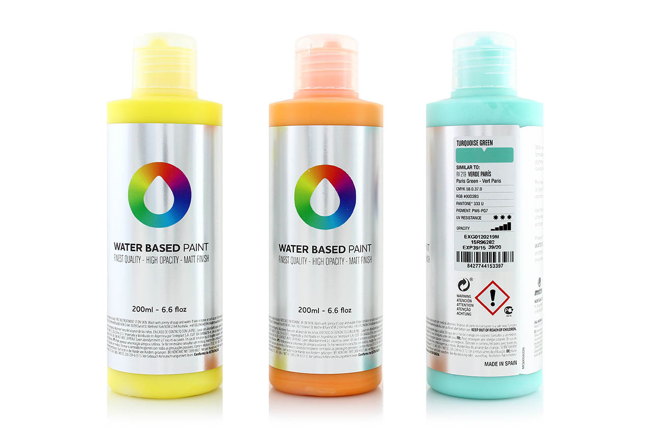 MTN Water Based Paint 200ml - 20 Farben - Refill