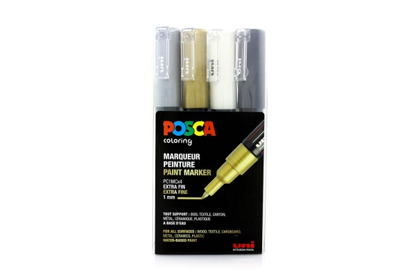 Posca Marker Set PC-1Mx4 Metallic Colours