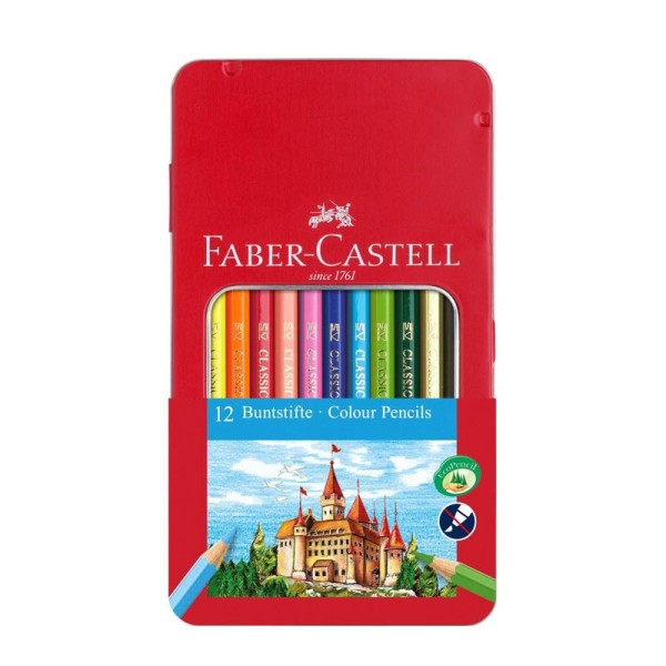 Faber-Castell Classic Colour coloured pencil - 12 metal case