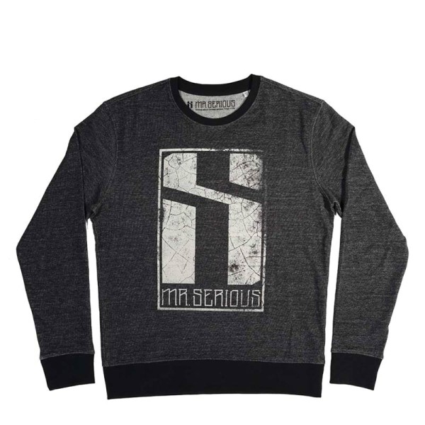 Mr. Serious Eroded Logo Sweatshirt - Anthracite