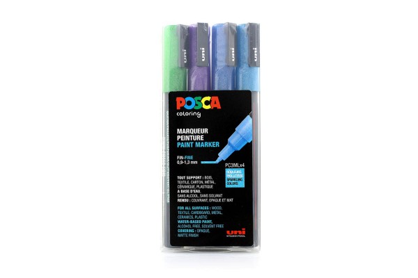 Posca Marker Set PC-3MLx4 Sparkling Colours Cold