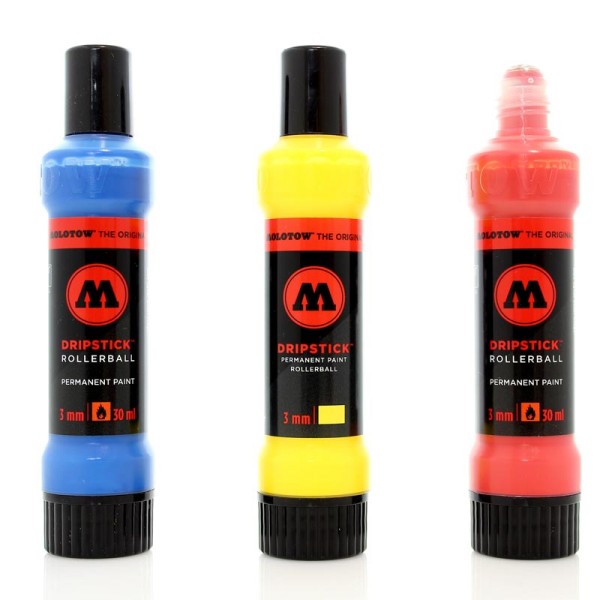 Molotow Dripstick Rollerball 3mm Permanent Paint Marker - 6 Farben