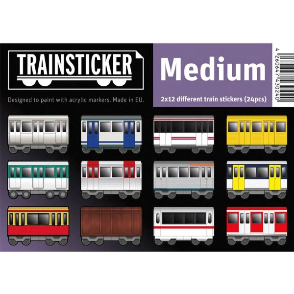 Underpressure Trainsticker Set Medium - 2x12 pieces