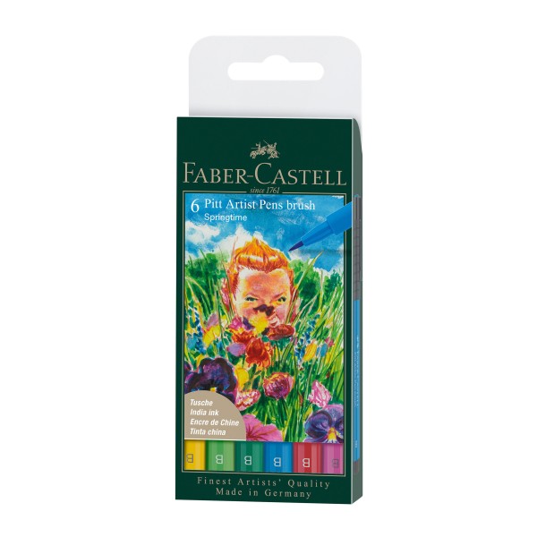 Faber-Castell Pitt Artist Pens Brush Springtime 6er Set
