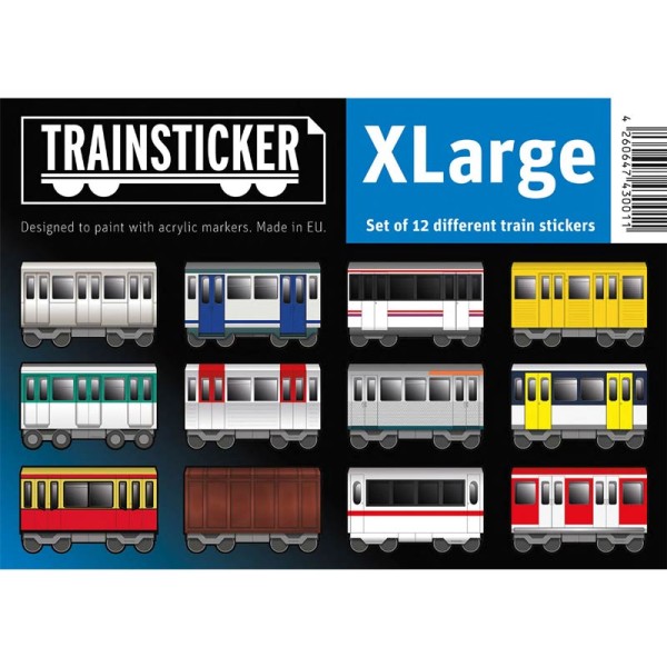 Underpressure Trainsticker Set XLarge - 12 pieces