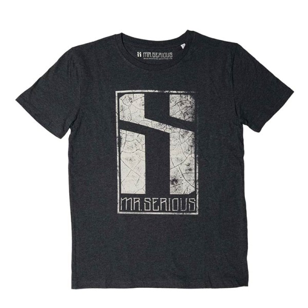 Mr. Serious Eroded Logo T-Shirt - Anthracite