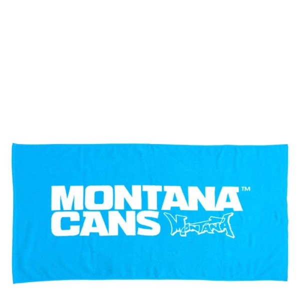 Montana Cans Beach Towel Handtuch Typo Logo - Blau