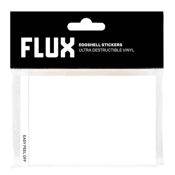 Flux Eggshell Stickers - 50 pieces - White