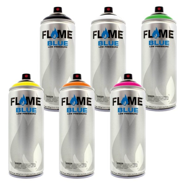 Flame Blue 400ml - 6er Sparpack Neon