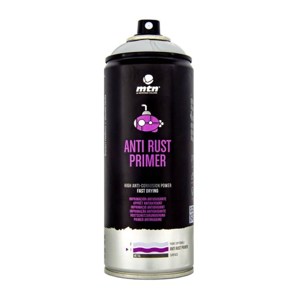 MTN Cans Pro Anti Rust Primer 400ml - Grey