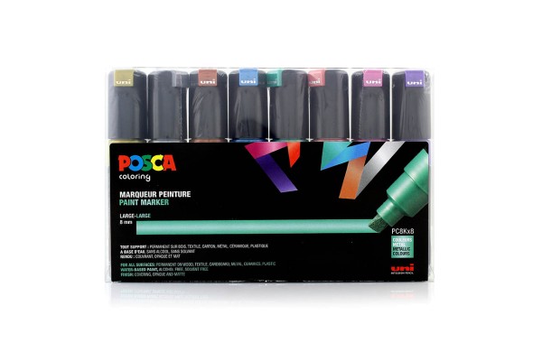 Posca Marker Set PC-8Kx8 Metallic Colours
