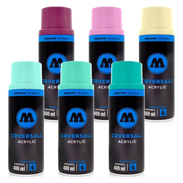 Molotow CoversAll Water-Based 400ml 6er Set - Candy Pastel