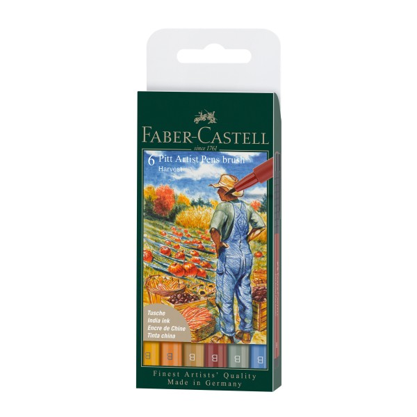 Faber-Castell Pitt Artist Pens Brush Harvest 6er Set