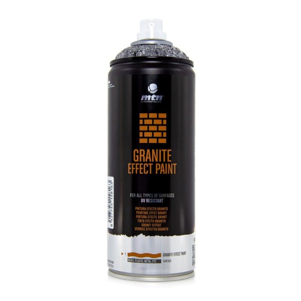 MTN Cans Pro Granite Effect Paint 400ml - Black