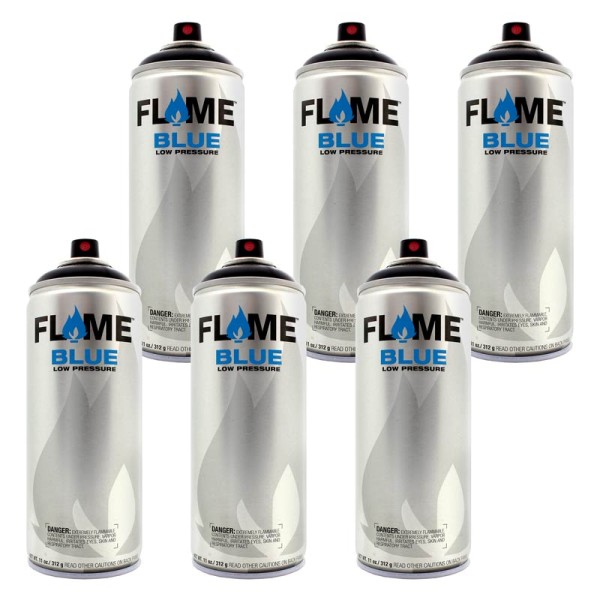 Flame Blue 400ml - 6er Sparpack Schwarz