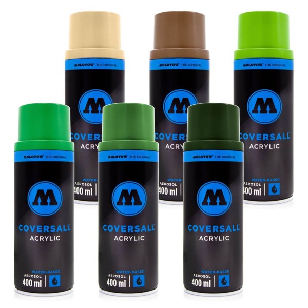 Molotow CoversAll Water-Based 400ml 6er Set - Woody