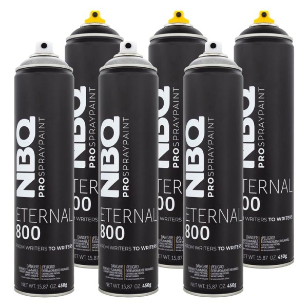 NBQ Pro Cans Eternal 600ml 6er Sparpack - Matt Schwarz Silber