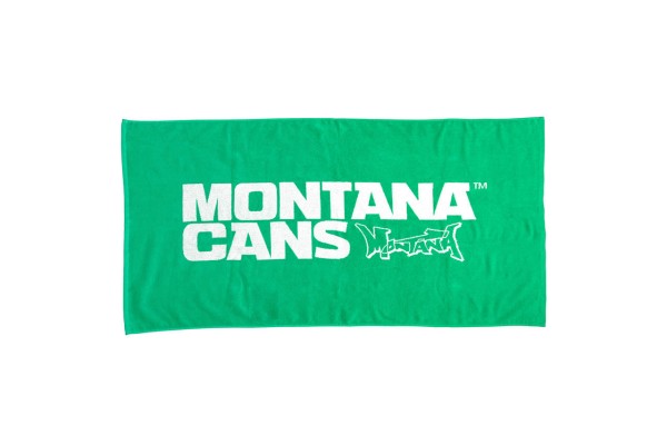 Montana Cans Beach Towel Handtuch Typo Logo - Grün