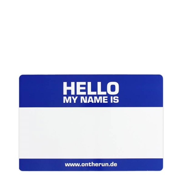 OTR Magnet - Hello my name is - XL, Dark Blue