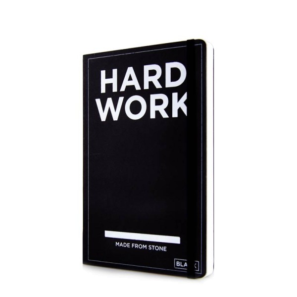 Hard Work Book - Notizbuch aus Steinpapier - Blanko