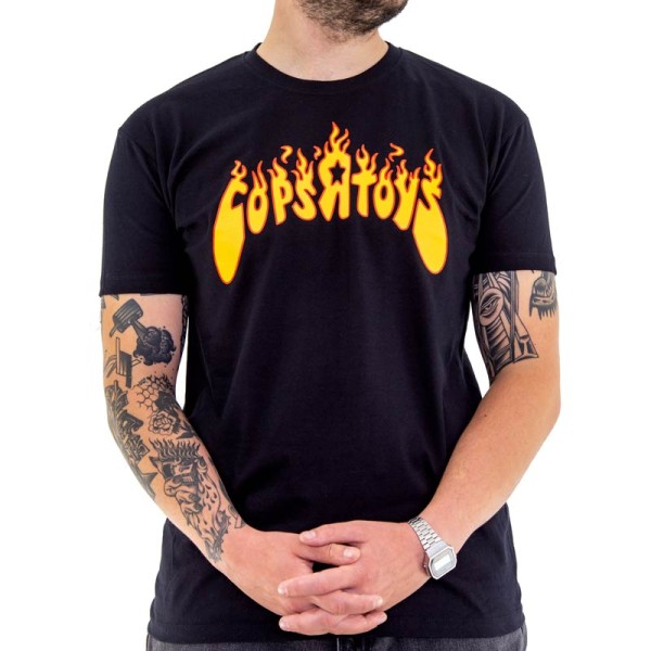COPS 'R' TOYS T-Shirt Flames - Schwarz