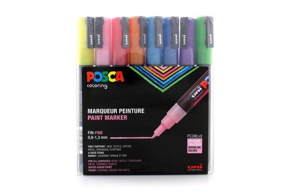 Posca Marker Set PC-3MLx8 Sparkling Colours