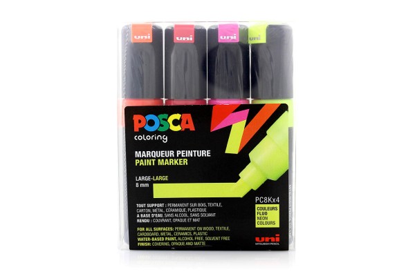 Posca Marker Set PC-8Kx4 Neon Colours
