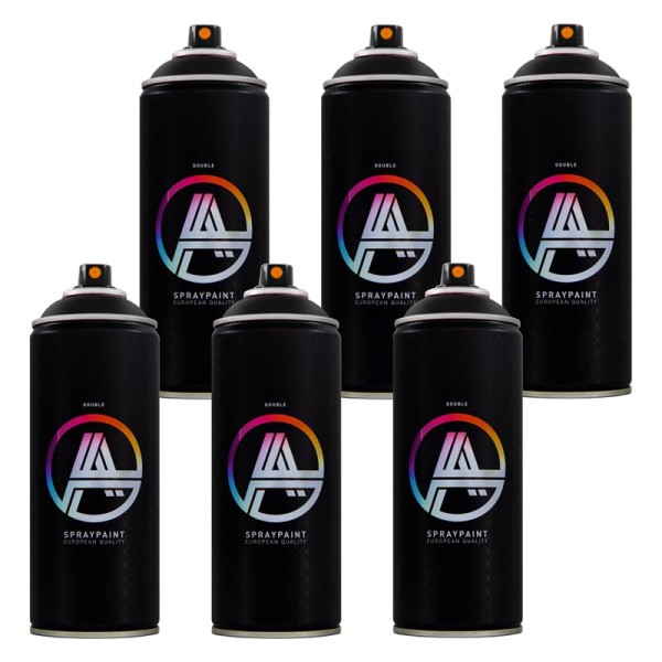 Double A Cans 400ml - Set of 6 Black