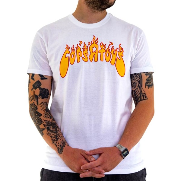 COPS 'R' TOYS T-Shirt Flames - Weiß